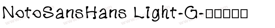 NotoSansHans Light-G字体转换